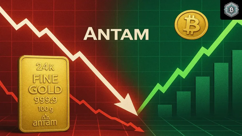 Harga Emas Antam Turun Tajam dari Rekornya Menggemparkan: Investor Beralih ke Crypto dan Saham Global 1 Harga emas Antam turun tajam dari rekornya menggemparkan